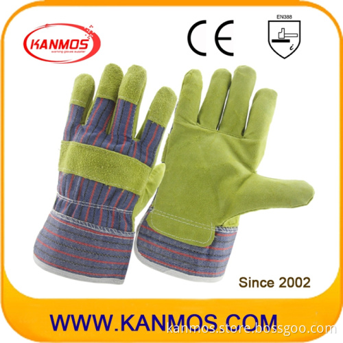 88cbsa Cowhide Split Leather Industrial Safety Work Gloves (11001)